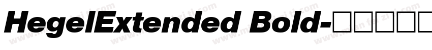 HegelExtended Bold字体转换